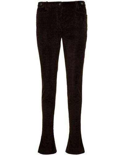 Dolce & Gabbana Ribbed Velvet Trousers - Black
