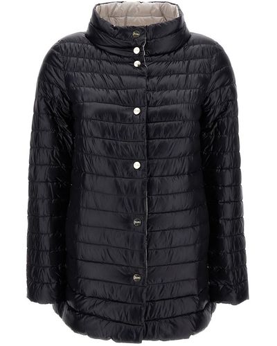 Herno And Reversible Jacket With Funnel Neck - Black