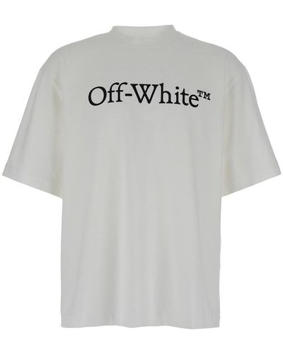 Off-White c/o Virgil Abloh Off- T-Shirt Oversize Con Stampa Logo A Contrasto - Grigio
