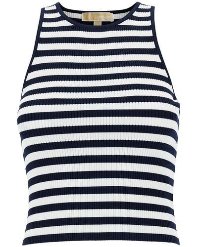 Michael Kors And Tank Top With Stripe Motif - Blue