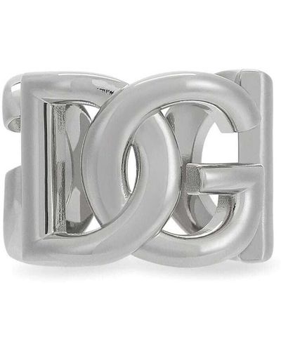Dolce & Gabbana Anello con logo DG - Bianco