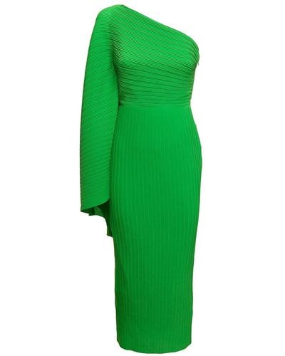 Solace London Lenna One-shoulder Midi Dress - Green