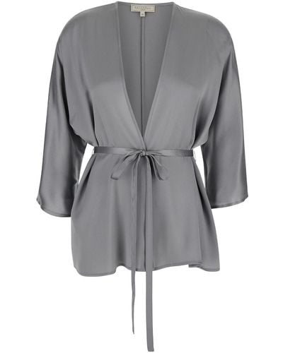 Antonelli 'Bella Donna' Kimono With Waistband Closure - Grey