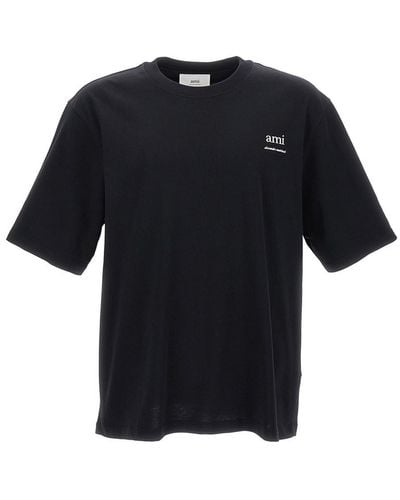 Ami Paris Short Sleeve Crew Neck T-Shirt - Black