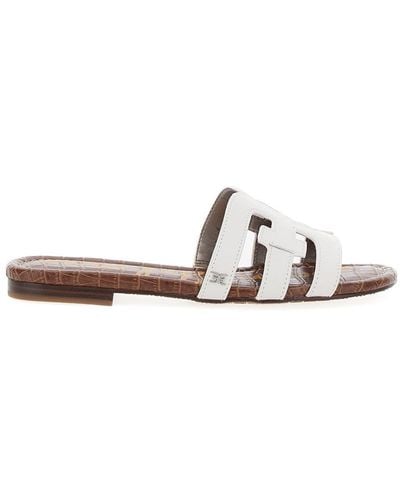 Sam Edelman 'Bay Slide' Slip-On Sandals With Logo Detail - White