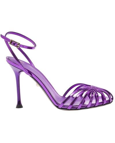 ALEVI 'Ally' Sandals With Stiletto Heel - Purple
