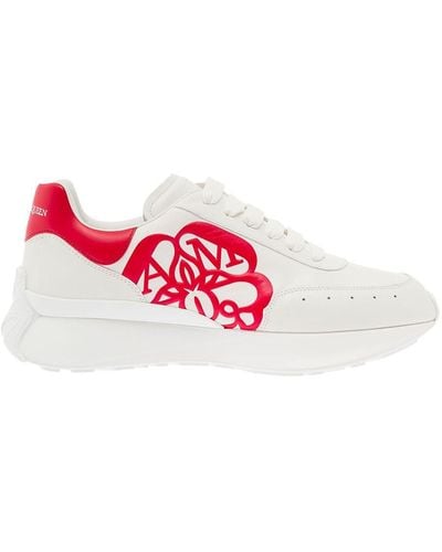 Alexander McQueen Sneakers In Leather With Curve Tech Print in White for  Men | Lyst