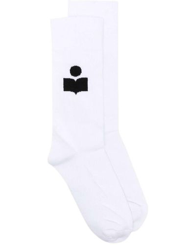 Isabel Marant Logo-print Socks - White