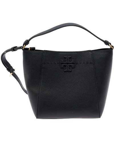 Tory Burch Handbag With Tonal Logo Detail - Black