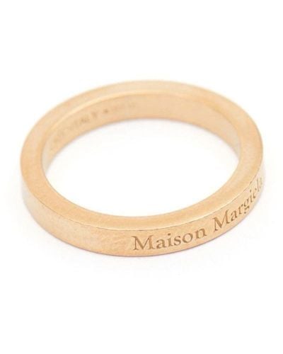 Maison Margiela Colored Ring With Logo Lettering Engraving - White