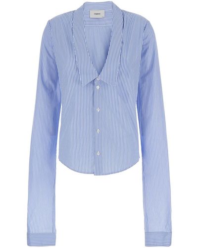 Coperni And Light Shirt With Knotted Cuffs - Blue