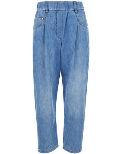 Brunello Cucinelli Jeans cinque tasche in denim - Blu