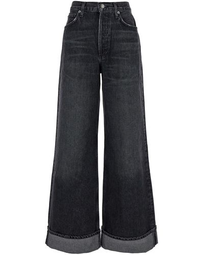 Agolde 'Dame' Flared Jeans With Cuffs - Blue
