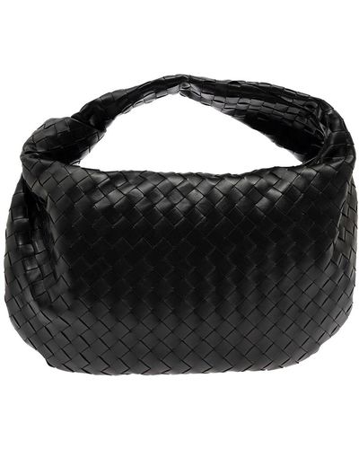 Bottega Veneta 'Medium Jodie' Handbag With Intreccio Motif - Black