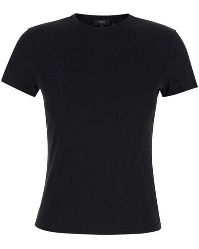 Theory Fitted Crewneck T-Shirt - Black