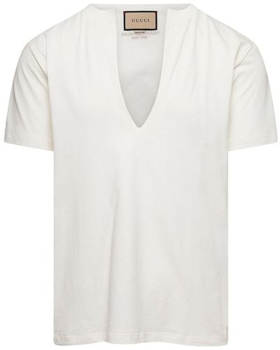Gucci Look 21 T-Shirt Tagliata - White