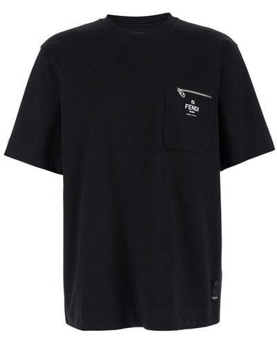 Fendi Patch Pocket T-Shirt - Black