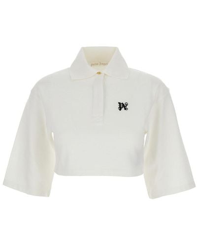 Palm Angels Crop Shirt - White