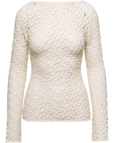 Rohe Jumper With Boat Neckline - Natural