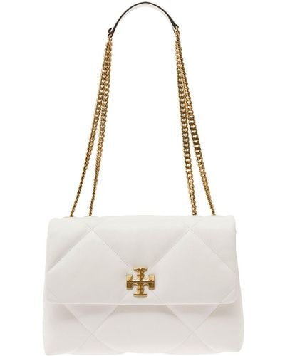 Tory Burch 'Kira Diamond' Crossbody Bag With Double T Logo - White