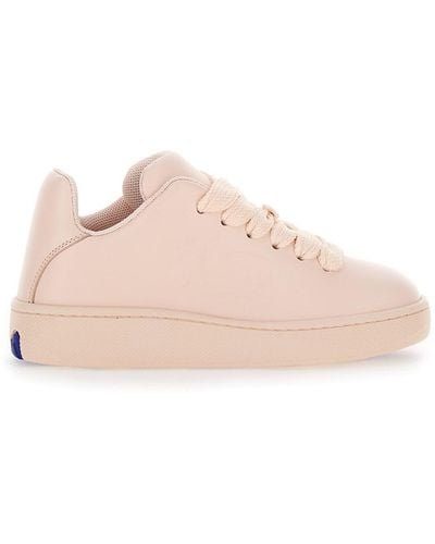 Burberry Sneakers With Platform And Oversized Laces - Pink