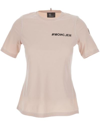 3 MONCLER GRENOBLE T-Shirt Girocollo - Rosa