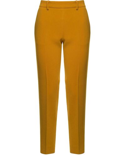 Alberto Biani Women's Mustard Colored Tailored Pants - Yellow