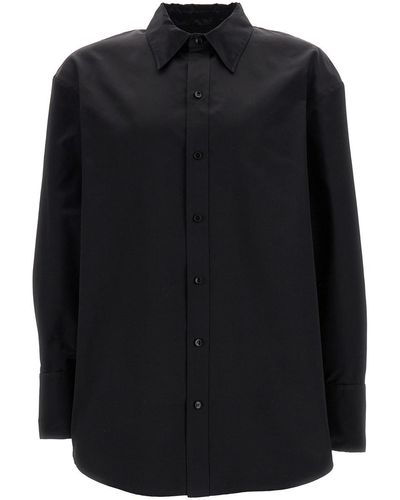 Saint Laurent Oversize Satin Shirt - Black