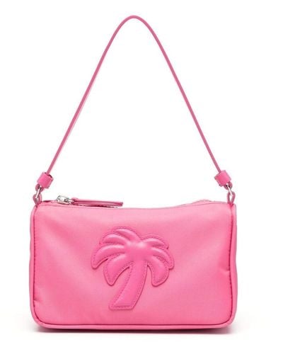 Palm Angels Pouch With Palm Tree Logo - Pink