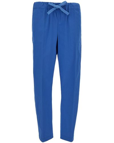 Semicouture Crop Cut Trousers - Blue