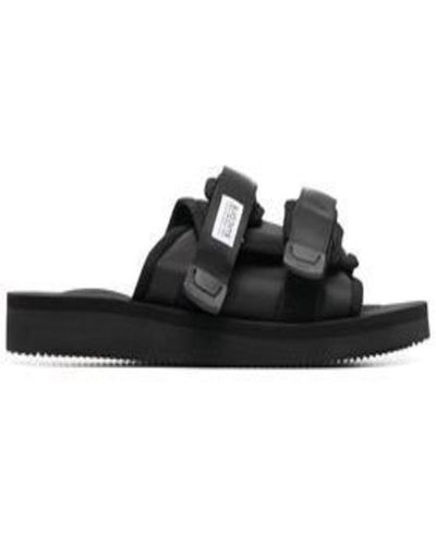 Suicoke 'moto-cab' Sandals With Velcro Fastening In Nylon Woman - Black
