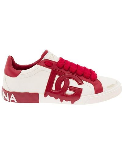 Dolce & Gabbana 'Vintage Portafino' And Low Top Trainers Wit - Red