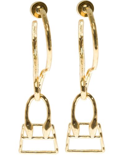 Jacquemus Chiquita Les Creoles Brass Earrings - Metallic