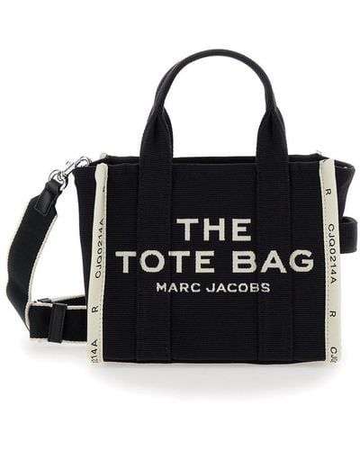 Marc Jacobs Handbag With Jacquard Logo - Black