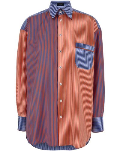 Etro And Striped Shirt - Multicolour