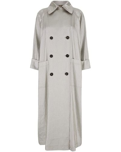 Brunello Cucinelli Double-Breasted Trench - Grey