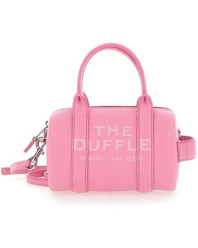 Marc Jacobs 'The Mini Duffle' Handbag With Engraved Logo - Pink