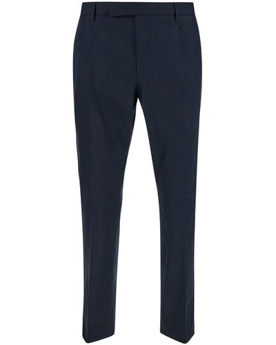 PT Torino Slim Fit Tailored Trousers - Blue