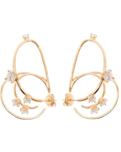 Panconesi 'constellation' Gold-colored Multi Hoops Earrings In Sterling Silver - Metallic