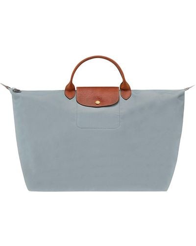 Longchamp 'Le Pliage Original' Tote Bag With Embossed Logo And Le - Blue
