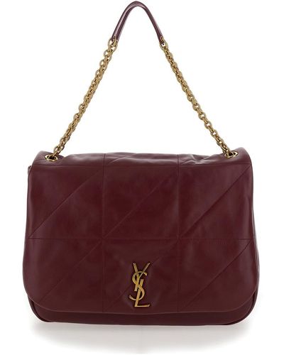 Saint Laurent 'Jamie 4.3' Shoulder Bag With Quilted Stitchin - Purple