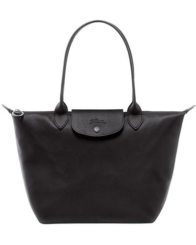 Longchamp 'Le Pliage Xtra M' Tote Bag With Embossed Logo - Black