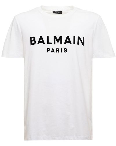Balmain Flocked T-shirt - White
