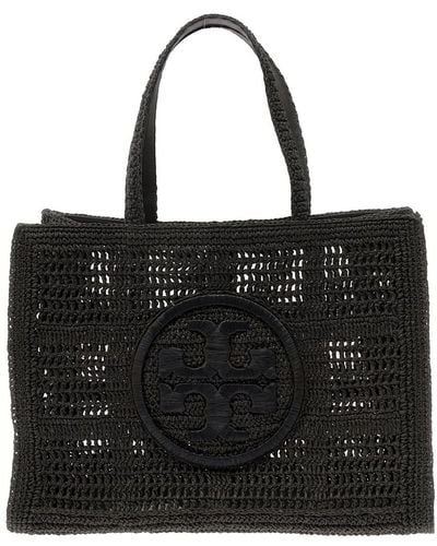 Tory Burch Tote Bag With Jacquard Logo - Black