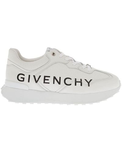 Givenchy Sneaker bianche in pelle con stampa logo uomo - Bianco