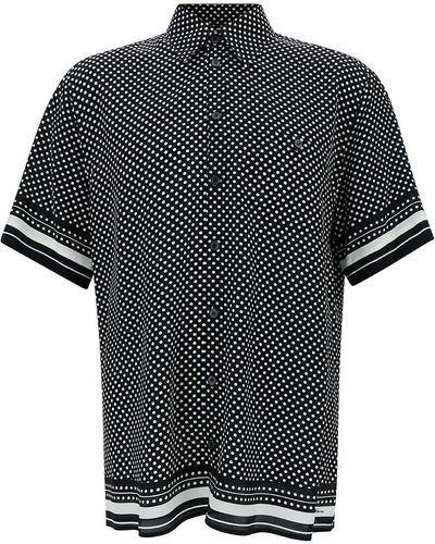 Dolce & Gabbana And Shirt With Polka-Dots Motif And Patch - Black