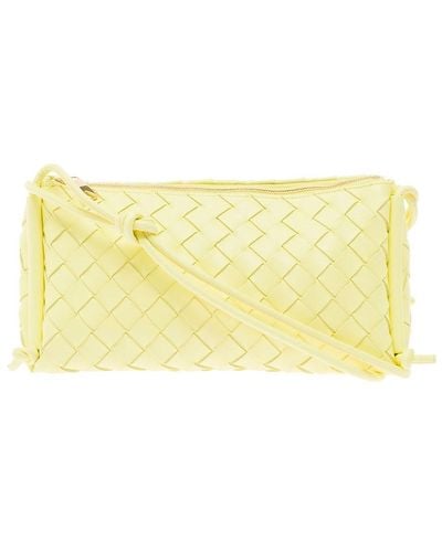 Bottega Veneta Intreccio Nappa Leather Crossbody Bag Bottega Ve - Yellow
