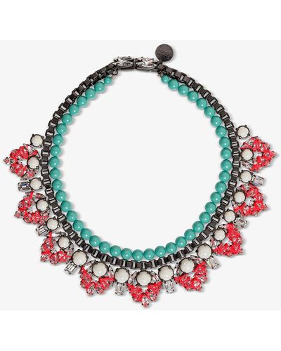 Ellen Conde Pearls And Swarovsky Necklace - Multicolor