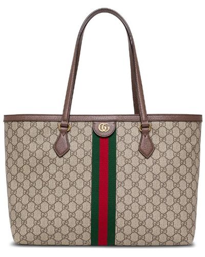 Gucci Ophidia gg Supreme Coated-canvas Tote Bag - Brown