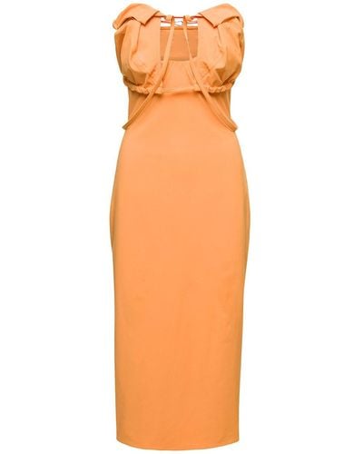 Jacquemus Abito midi La Robe Bikini - Arancione